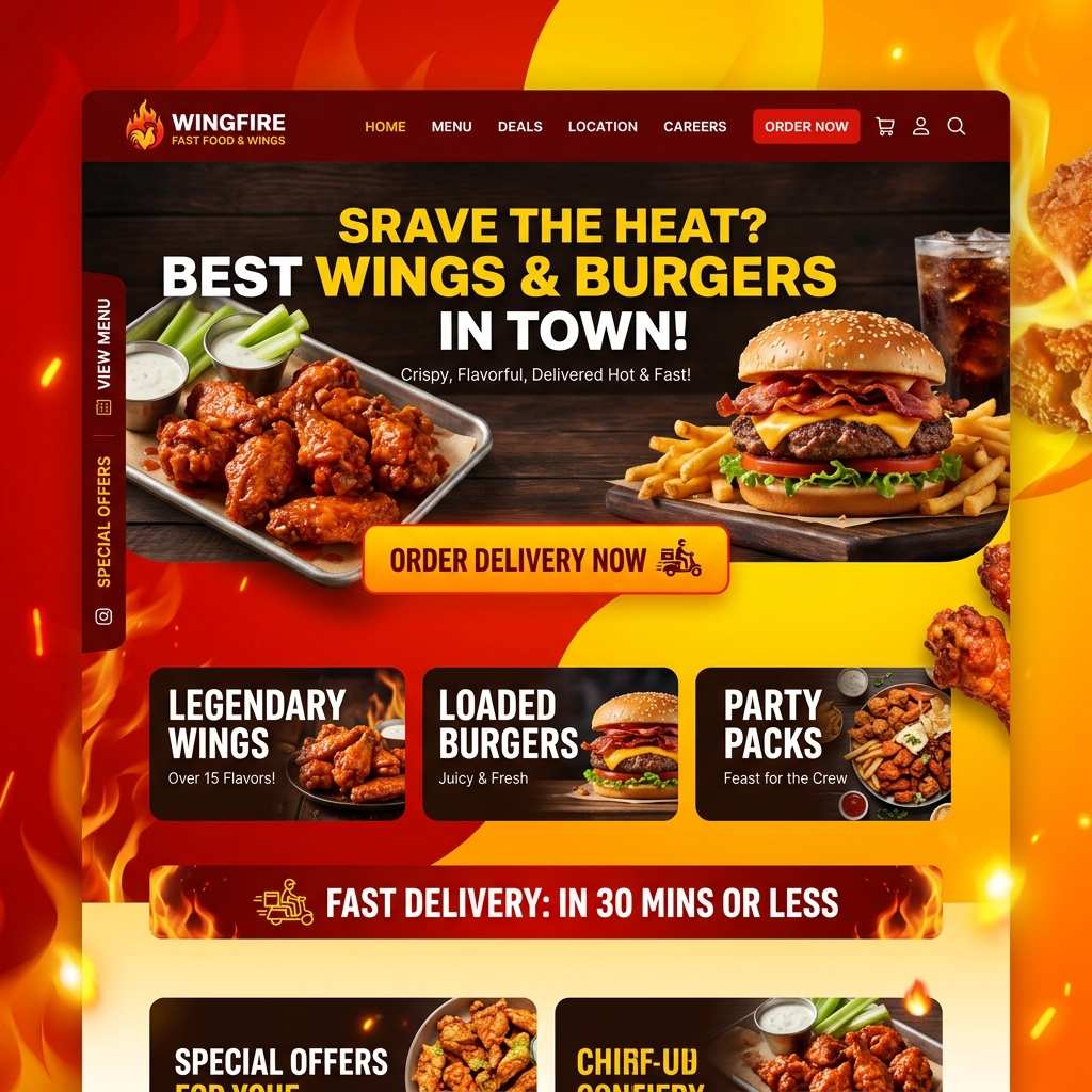 Fast Food Wings Website