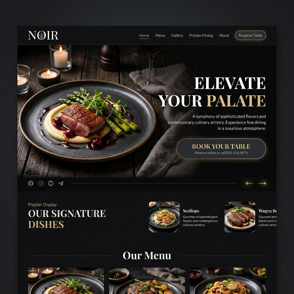 Gourmet Bistro Website